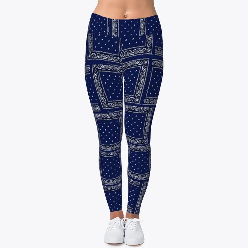 Blue pattern leggings