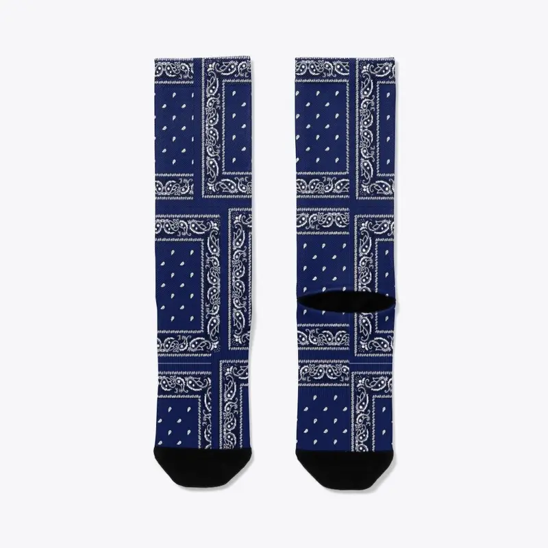 Evolution Blue Bandana Crew Socks