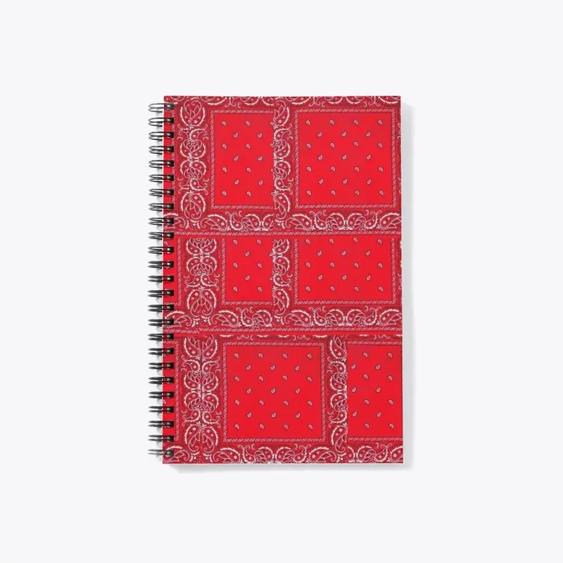 Red Pattern Notebook